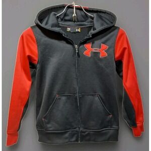 Under Armour Hoodie Boy Unisex Red & Black  Jacket Size XS Back To School Street